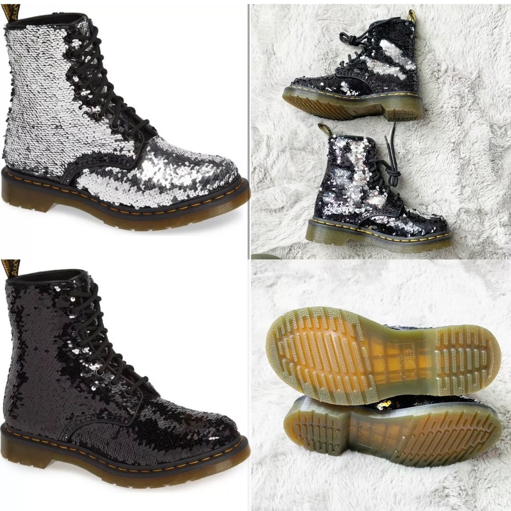 SOLDDr Martens Pascal Black/Silver Sequin SOLD